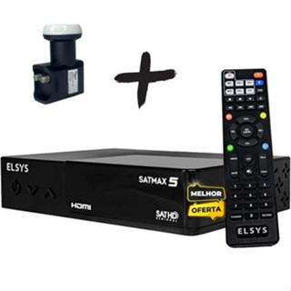 Kit Receptor Digital Full Hd Satmax 5 Banda C / Ku   + Lnbf Duplo Ku