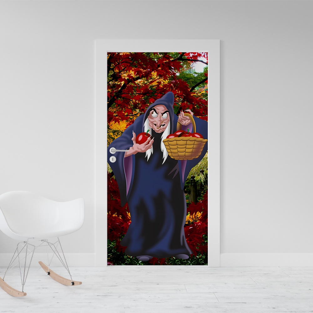 Adesivo Decorativo De Porta Branca de Neve 04616