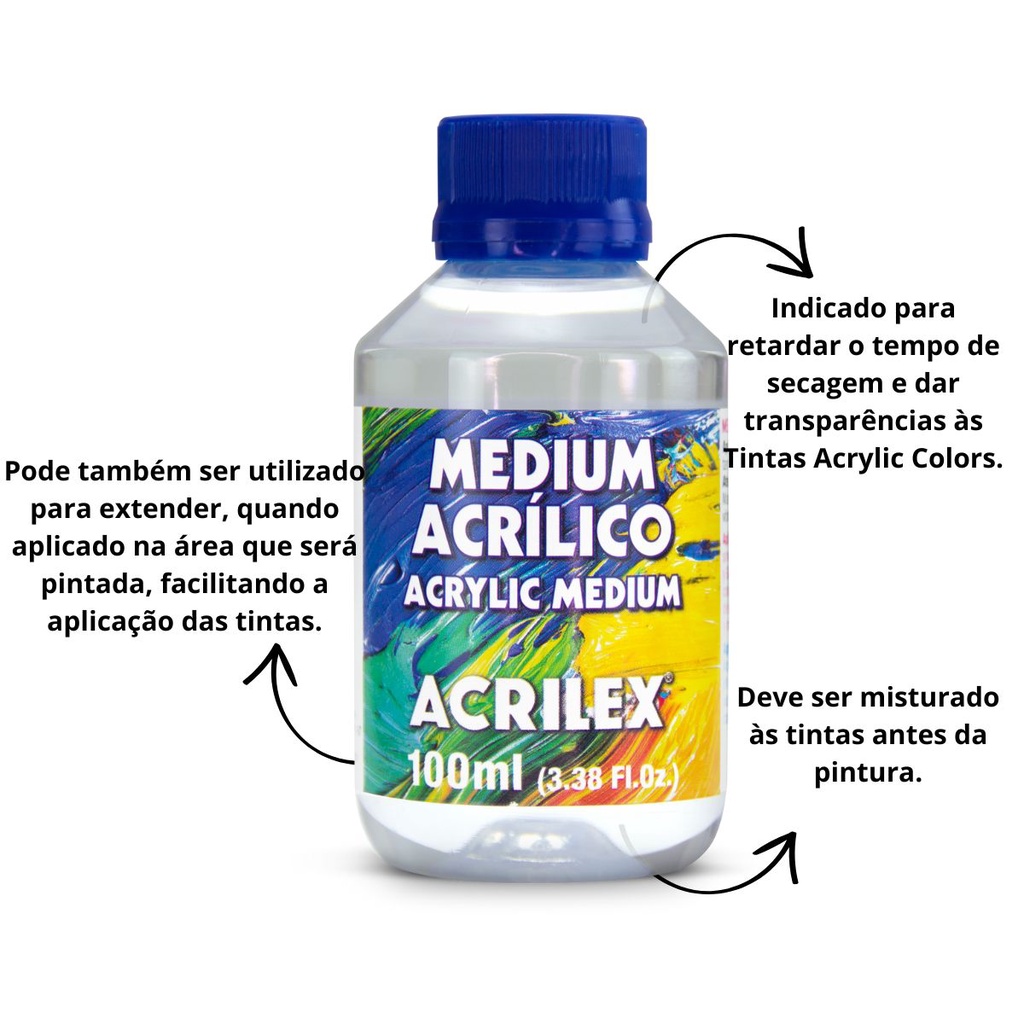 Detalhes do Medium Acrílico 100ml Acrilex