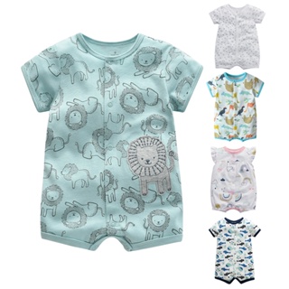 Roupas Para Bebês Recém-Nascidos Romper Algodão Macio Manga Curta Desenho Animado Impressão Baby Jumper em Oferta na Shopee