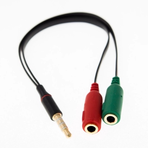 Cabo Adaptador P3 Macho para 2 P2 Fêmea - Fone e Microfone para Headset
