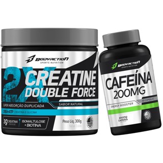 Creatina Double Force 300g + Cafeína 200mg Bodyaction