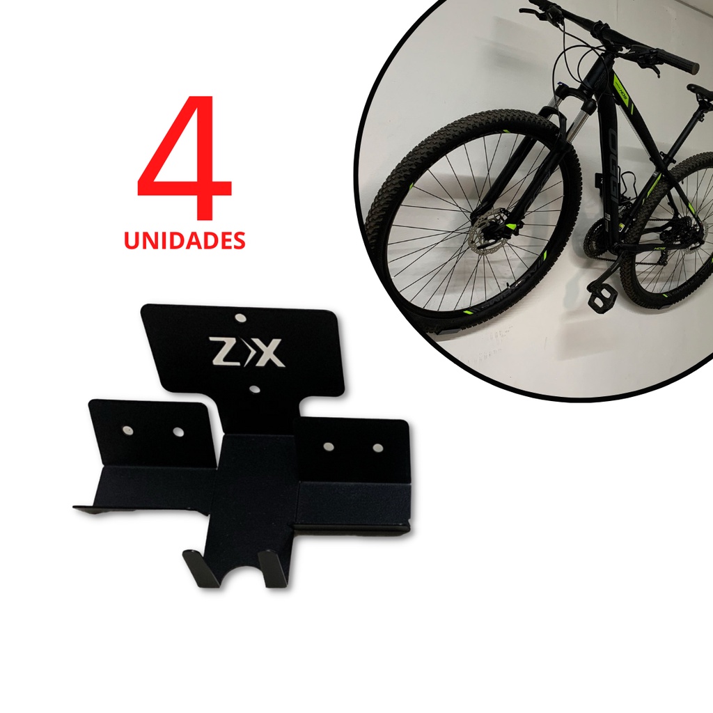 Suporte de Bike Bicicleta Fixo Parede Universal Speed Slim Ou MTB kIT 4 Unidades