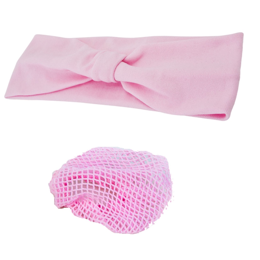 KIT BALLET BALE  DANÇA REDE PARA COQUE + FAIXA COM NÓ PARA CABELO