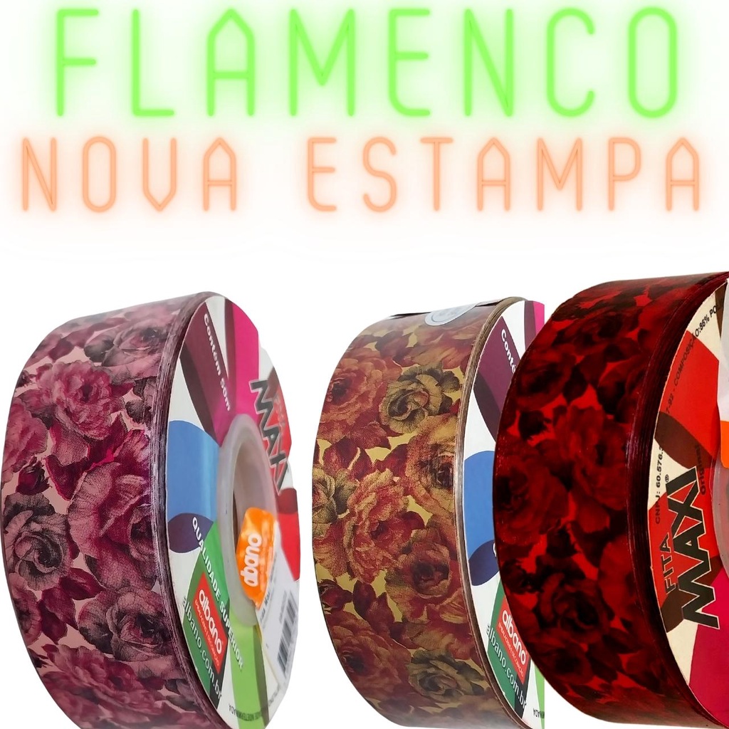 Fita Maxi Albano Flamenco 32mm x 50metros para laço