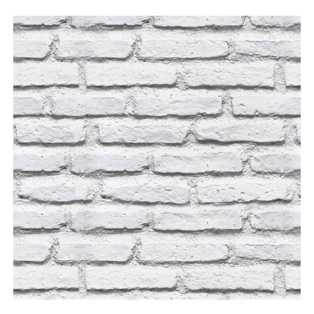 Papel De Parede 3d Tijolos Branco Antigo Vintage Lavável 1,00m em Oferta na Shopee