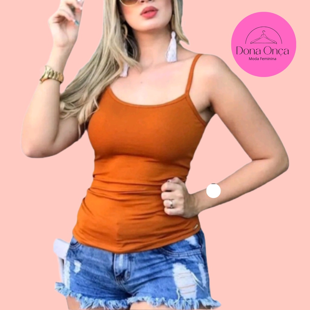Blusa Regata Feminina Camiseta Blusinha de Alcinha Moda Verão em Oferta na Shopee