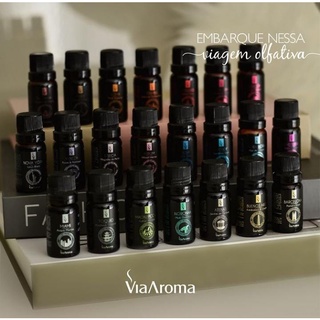 ESSÊNCIA VIA AROMA PARA AROMATIZADOR - DIFUSOR ELÉTRICO DE AMBIENTES 10 ML - LINHA MUNDO E SENSAÇÕES.