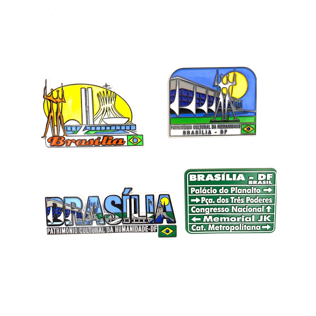 Imãs de Geladeira Brasília Decorativos Emborrachados
