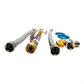 Kit Instalação Flexível De 40cm P/ Aquecedor Água A Gás Gn