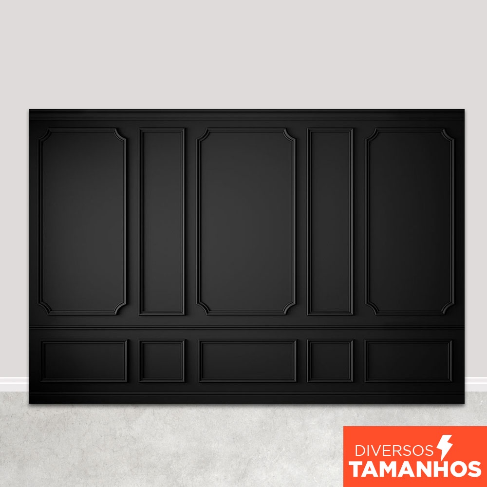 Fundo Fotográfico Preto Cenário Boiserie Painel Em Tecido Sublimado para Foto - FFB-529 em Oferta na Shopee