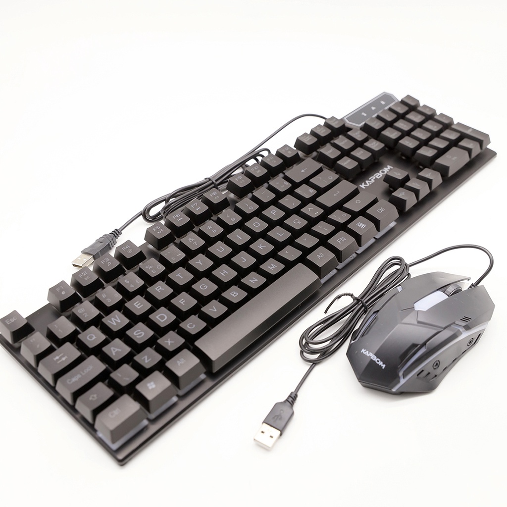 KIT TECLADO E MOUSE GAMER RGB ILUMINADO USB KAPBOM KA-686