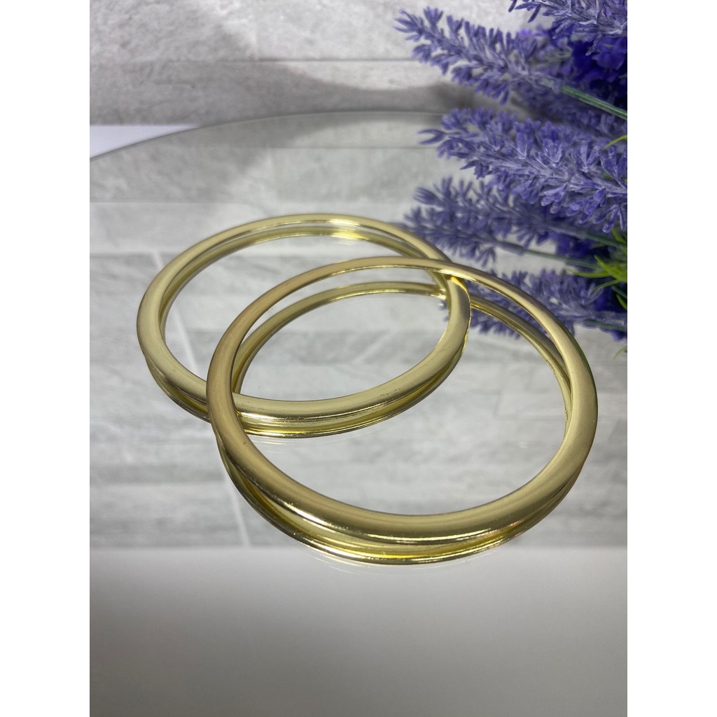 PAR de alça argola de metal - 9 cm - Ref. AAP