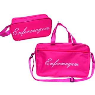 Kit Bolsa e Necessaire Luxo Personalizado Enfermagem (Diversas Cores) em Oferta na Shopee