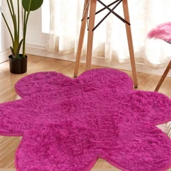 Tapete flor Para Quarto Infantil 100x100cm Pelúcia Flor Jardim