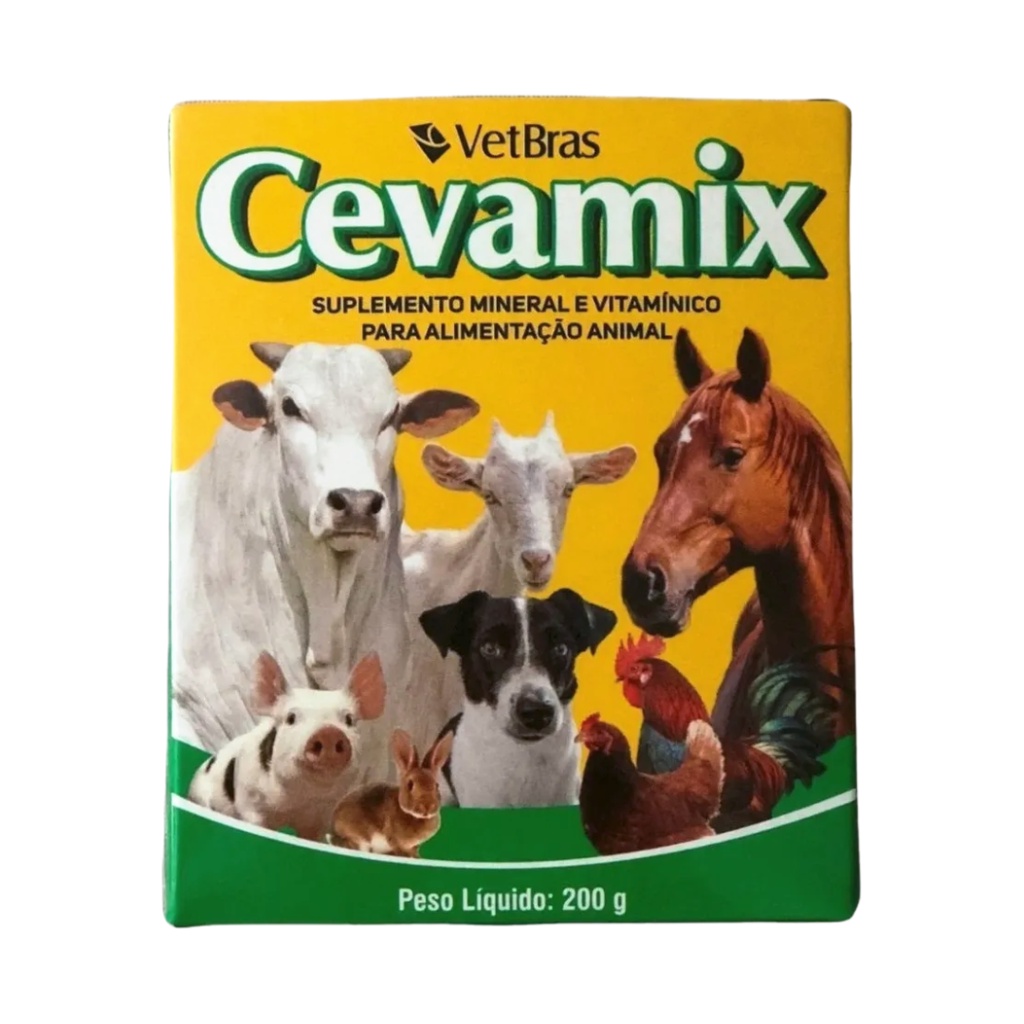 Cevamix Suplemento Mineral Vitamínico e Fortificante 200 g - Pets