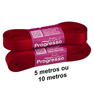 Fita de Cetim N°3 Lisa 15 mm - 5 metros ou 10 metros - Progresso em Oferta na Shopee