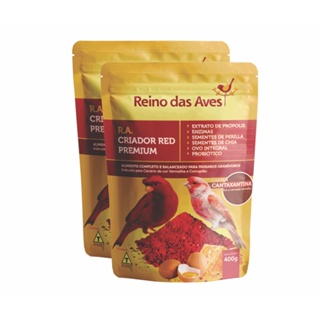 RA Criador Red Premium 400g kit 2un - Reino Das Aves em Oferta na Shopee