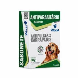 Sabonete Antipulgas E Carrapatos Anti Parasitas para cachorros Dugs 80g - World