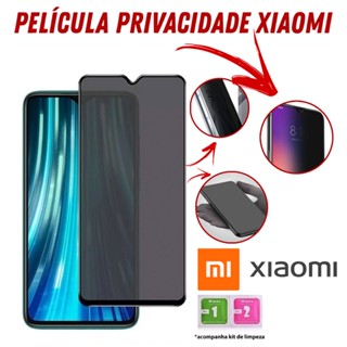Película Xiaomi Full 30º Privacy POCO X3, X3 Pro, Redmi 9, Note 8, Note 10 PRO, POCO M3 e muitos outros Vidro 9D Temperado Anti Queda