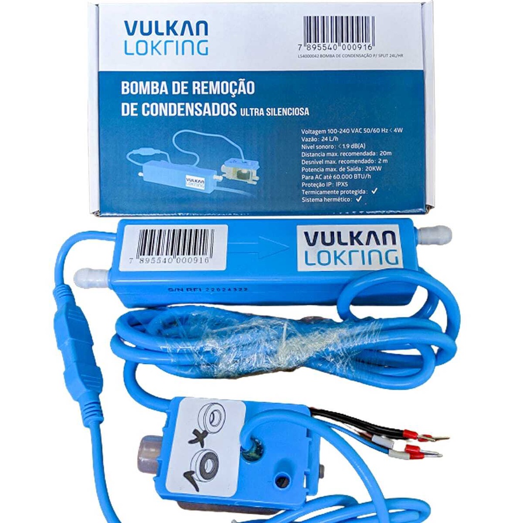 Bomba de Dreno para Ar Condicionado Condensação ar split até 60.000 BTU/h Ultra Silenciosa Vulkan Envio Imediato