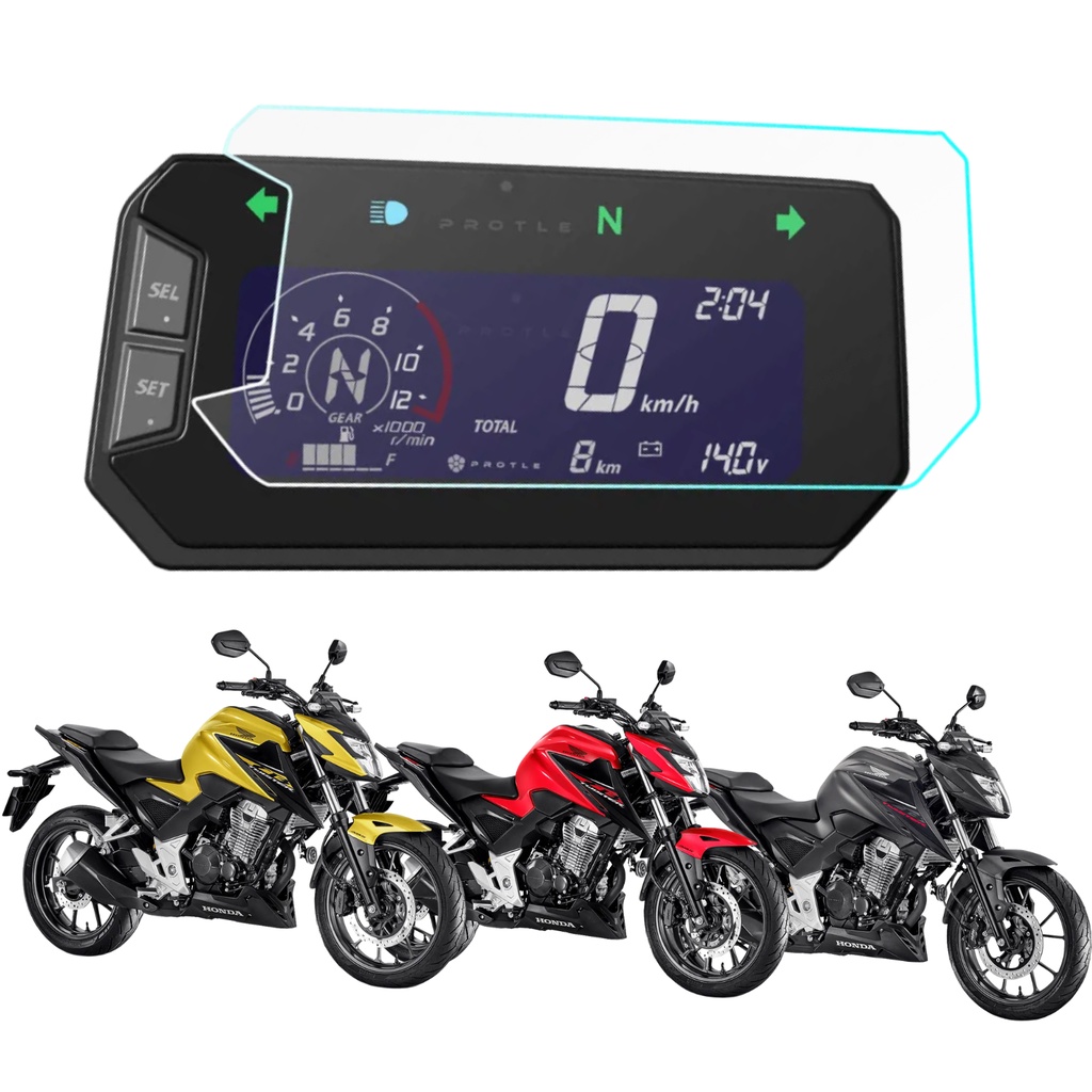 Película Protetora Fosca / Antirreflexo Painel Nova Honda CB 300F Twister 2023