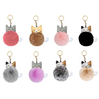 Chaveiro Gato Estilo Pompom Lindo 8cm (Unitário)