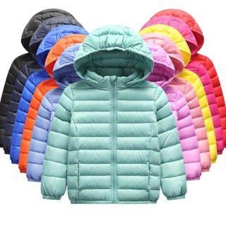Jaqueta De Algodão Para Crianças De 1-10 Anos Quente Com Capuz Leve em Oferta na Shopee