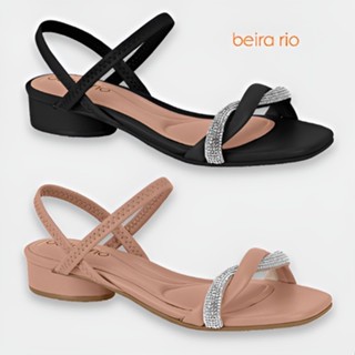 Sandália Feminina Beira Rio Salto Baixo Rasteira 8504105