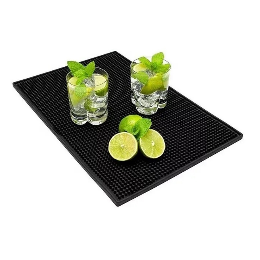 Tapete Escorredor Louças Pratos e copos Emborrachado Barman Para Mesa Bar Balcao Suor Chopp Whisky Cerveja Protege Moveis grande 45x30Cm