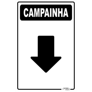 Placa De Sinalização | Campainha | 20x30 em Oferta na Shopee