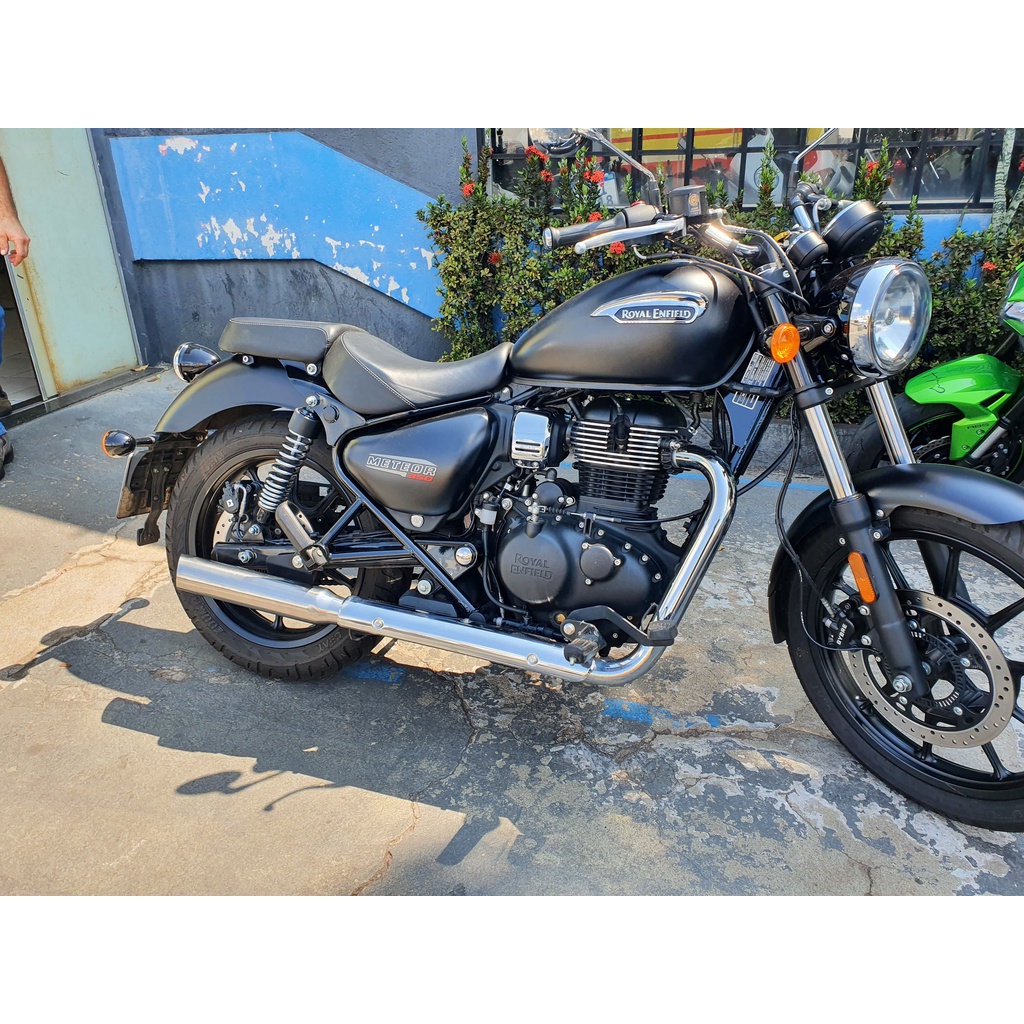 Escapamento Esportivo Royal Enfield Meteor 350 Ponteira Inox Hp customs Esportiva