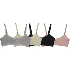 Kit 3 unidades Top Sutiã Menina Moça Com Colchete sem Bojo Adolescente