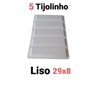 Molde Forma Gesso 3d plastico tijolinho liso grande  29x8cm