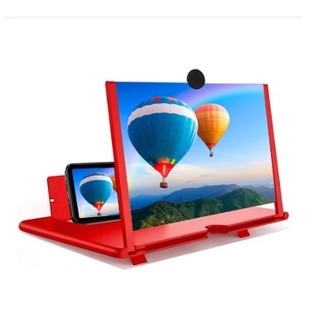 Ampliador De Tela Lente 3d Suporte Dobrável De Celular Preto