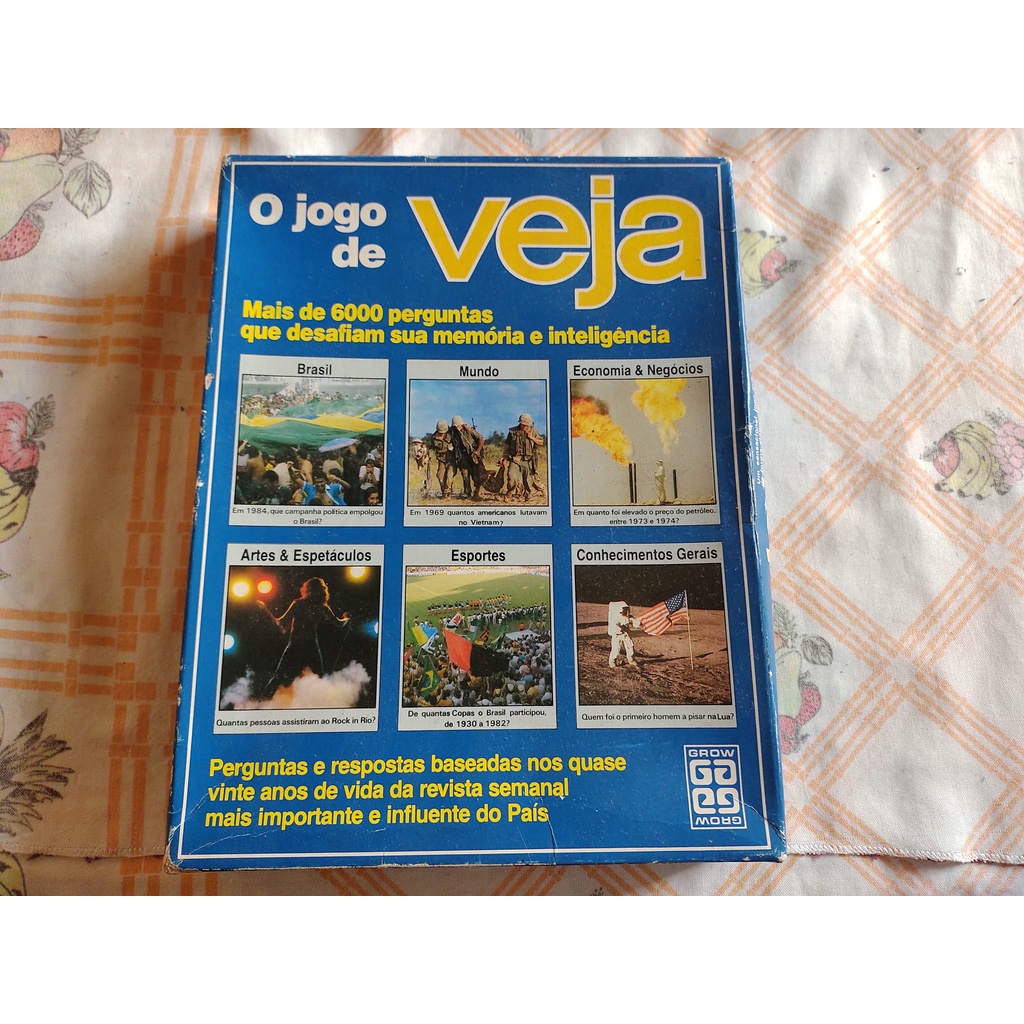 O Jogo de Veja - Primeira Edição Jogo da Revista Veja Anos 80