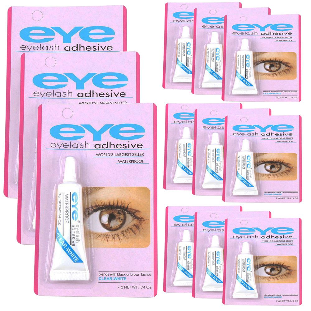 Kit com 12 Cola para Cílios Portiços a Prova D'Agua Eye Eyelash Adhesive 7g em Oferta na Shopee