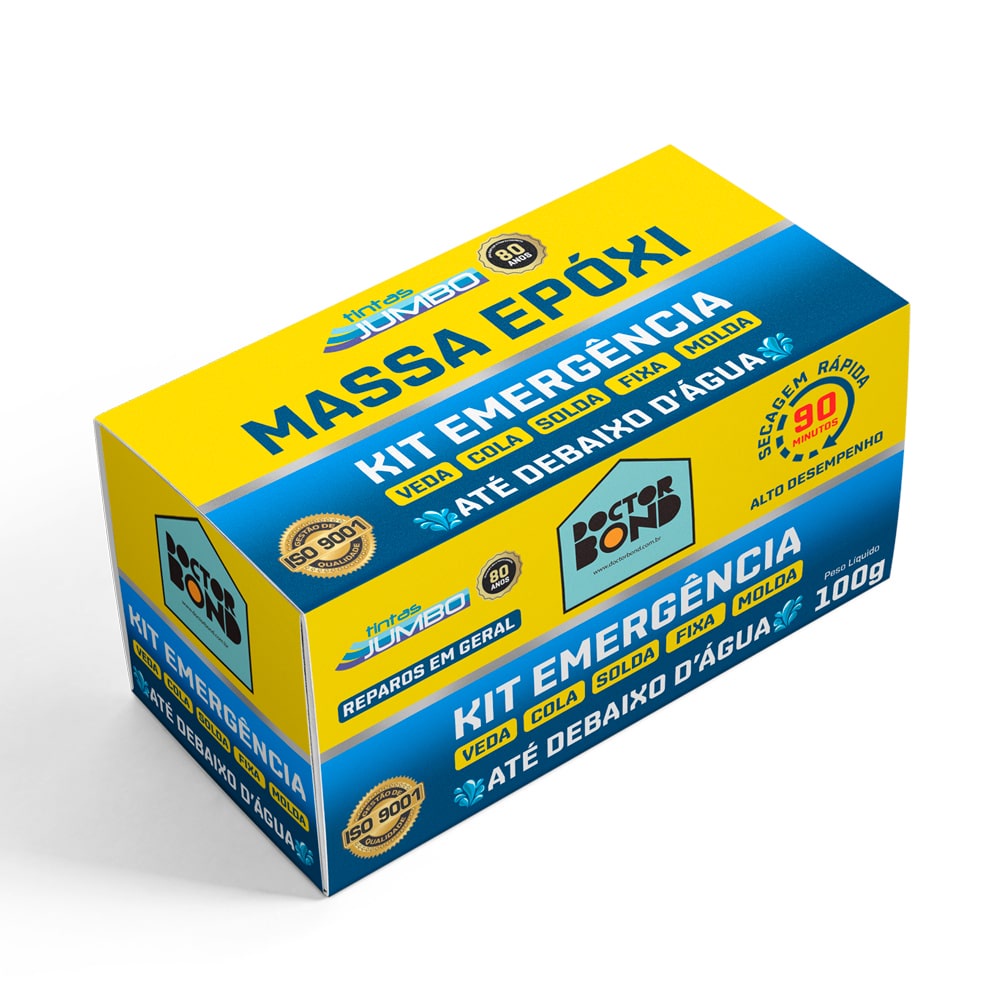 Kit SOS Cola Massa Epóxi Doctor Bond - 50g Cola Caixa D´água Veda Tudo