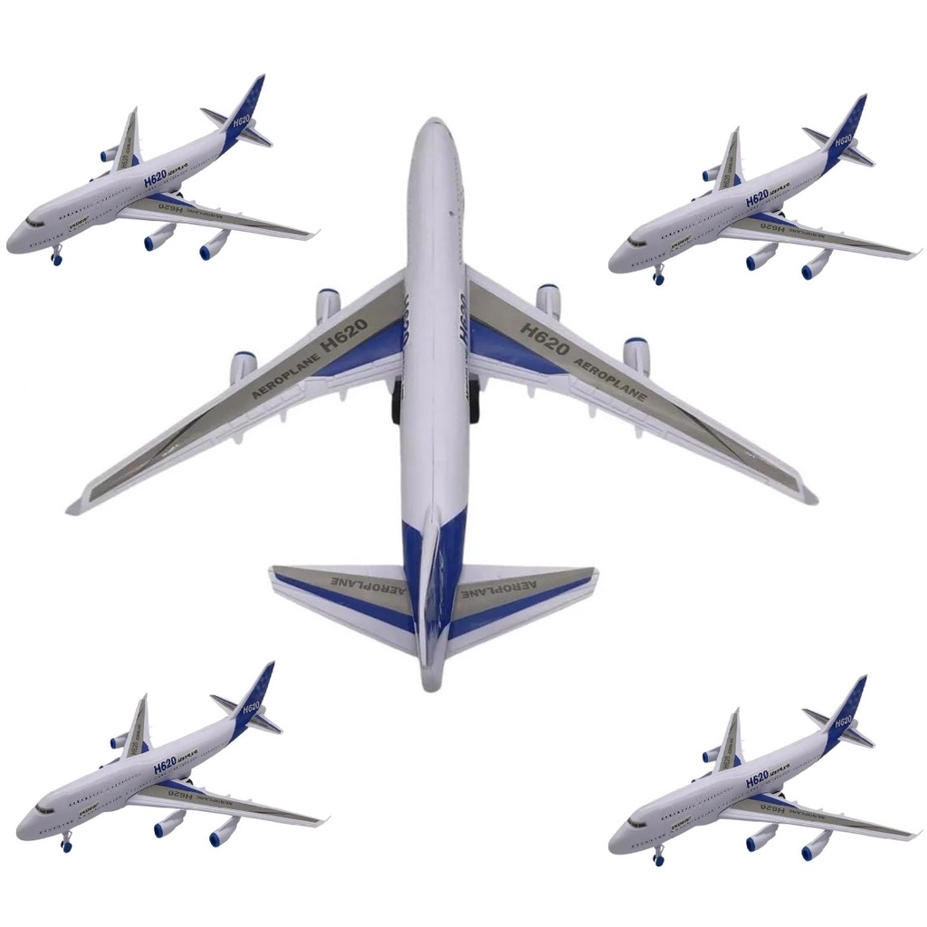 Avião  de brinquedo Airbus Boeing De Plastico Para Crianças Com Luz E Som em Oferta na Shopee