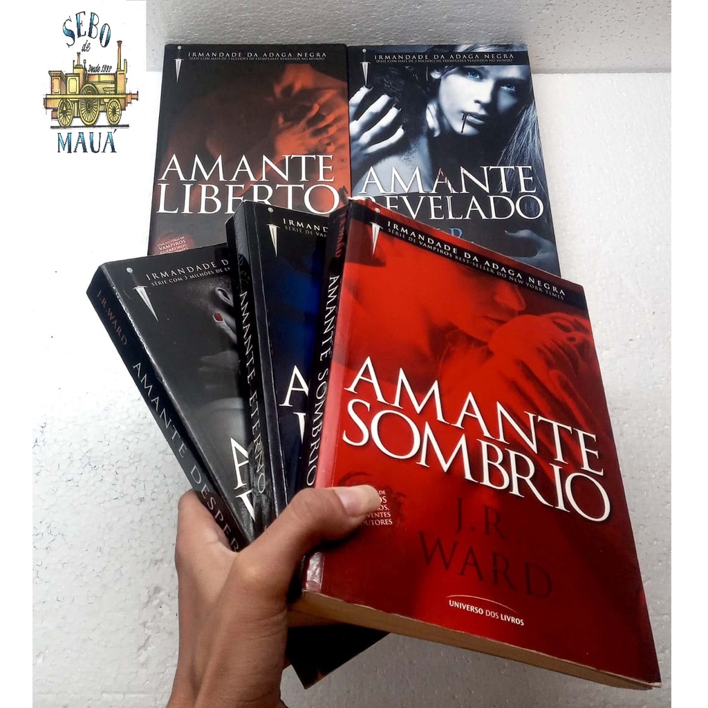 Livros da Saga Irmandade da Adaga Negra, composto por 5 livros escritos pelo autor J. R. Ward