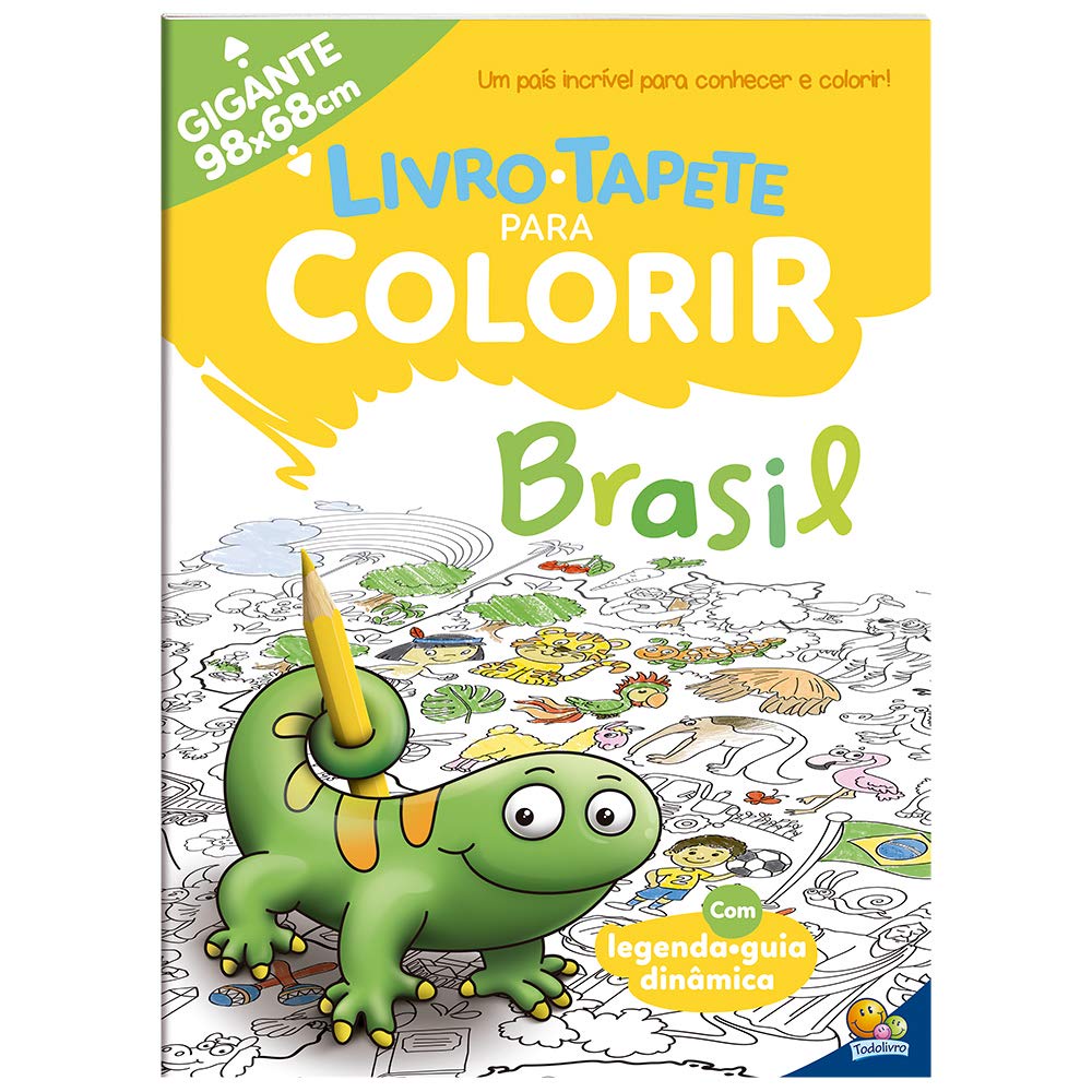 Livro-Tapete Para Colorir - Brasil em Oferta na Shopee