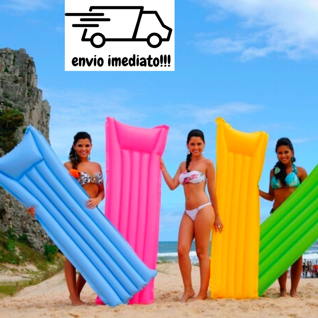 Bóia Colchão Inflável Para Piscina e Praia Verão 1,83m X 69cm Bóia Flutuante