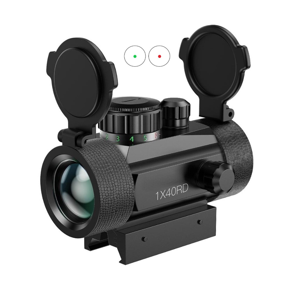 Red Dot 1x40 Mira Holográfica Carabinas De Gás Ram pressão Verde Vermelho