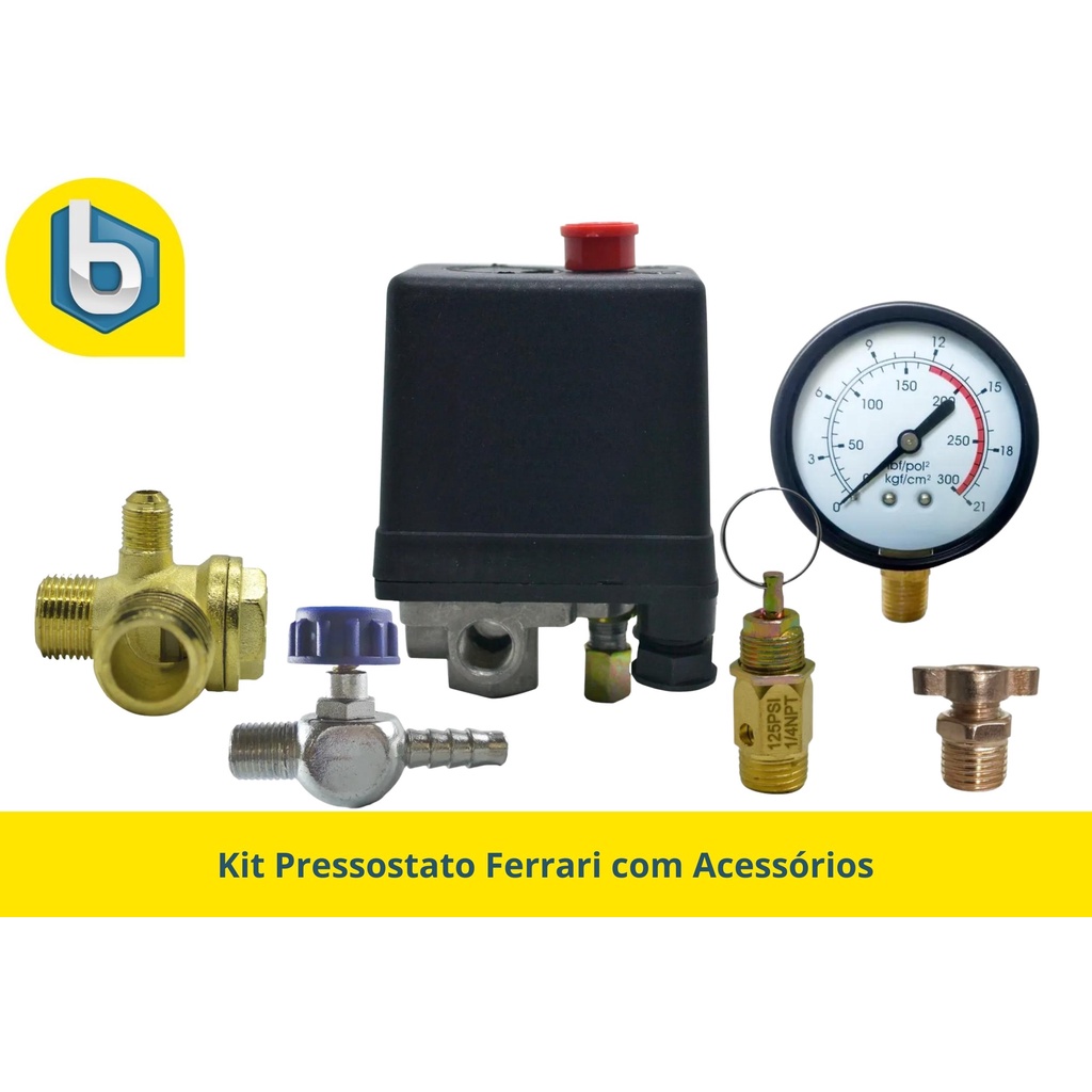 Kit Pressostato compressores Schulz / Chiaperini e Motomil