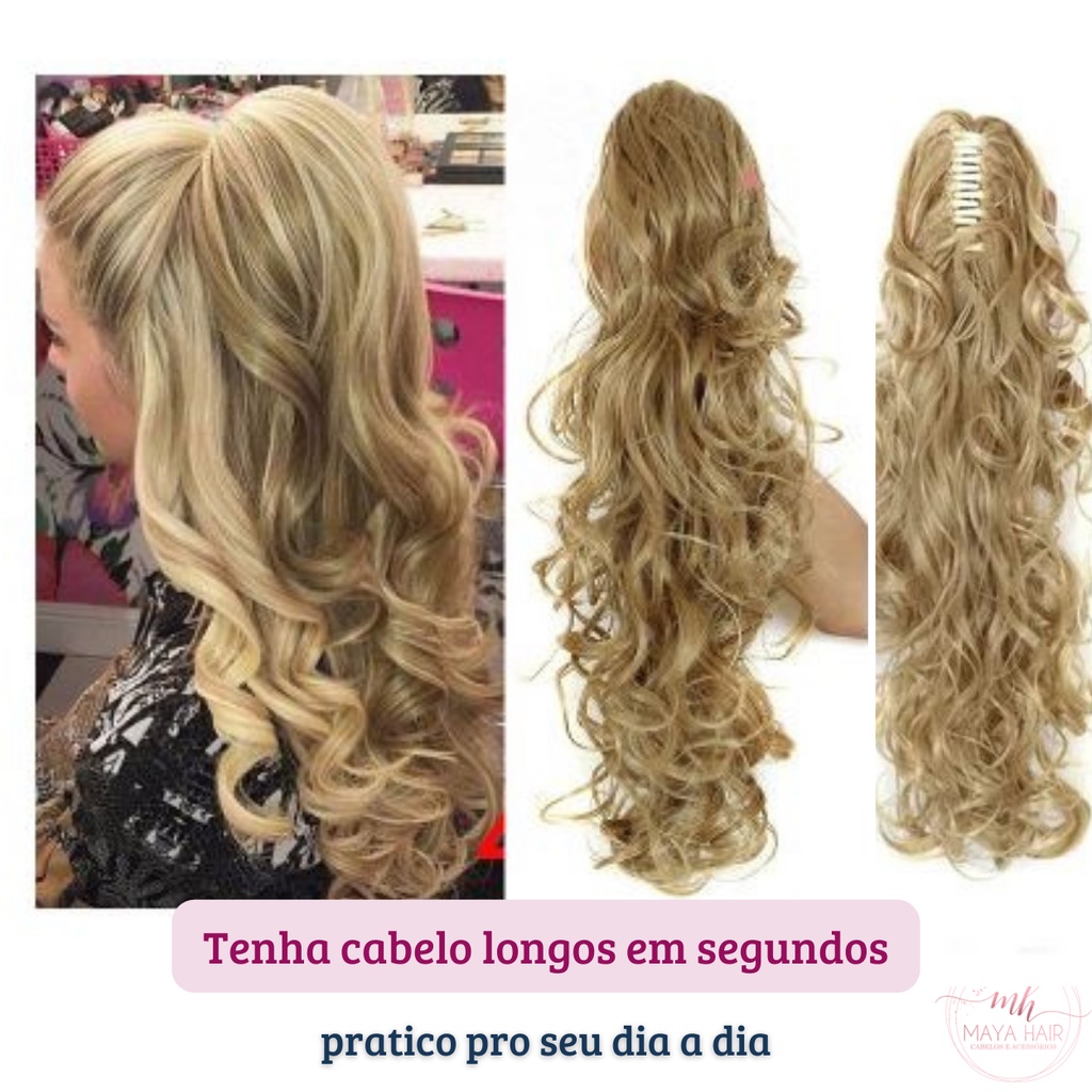 Rabo Ondulado Loiro Medio Premium Hair 65cm