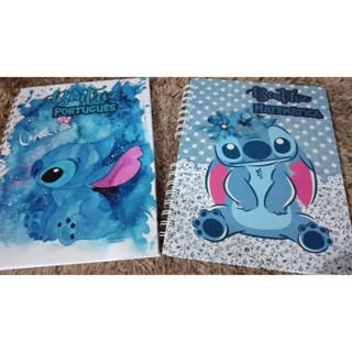 Caderno personalizado Stitch com 96 folhas
