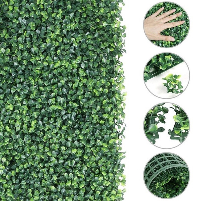 Kit 6 Placas Grama Artificial Buchinho 60x40 Jardim Vertical Muros Paredes