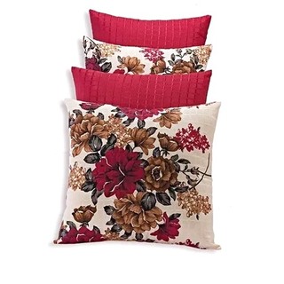 Kit capa de almofada 50x50 4 unidades decoração quarto e sala ziper