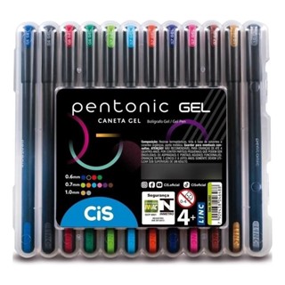 Caneta Gel Pentonic 12 Cores Cis