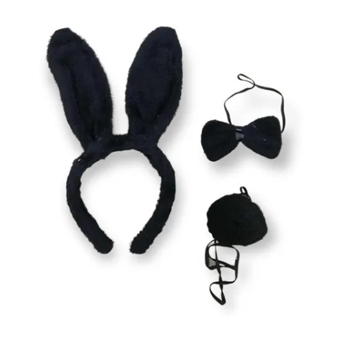 Kit Tiara COELHO Para Fantasia (TIARA+GRAVATA+RABINHO)